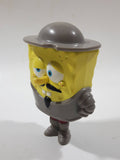 2005 Burger King SpongeBob SquarePants Brown Hat and Clothes 4" Tall Toy Figure