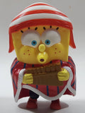 2005 Burger King SpongeBob SquarePants Playing Pipe Flute 4" Tall Toy Figure