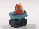 2006 SpongeBob SquarePants with Patrick in a Boat with Wheels Miniature 1 1/8" Tall Toy Figure