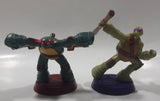2012 McDonald's Viacom TMNT Teenage Mutant Ninja Turtles Donatello and Raphael 3" Tall Toy Figures Set of 2