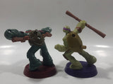 2012 McDonald's Viacom TMNT Teenage Mutant Ninja Turtles Donatello and Raphael 3" Tall Toy Figures Set of 2