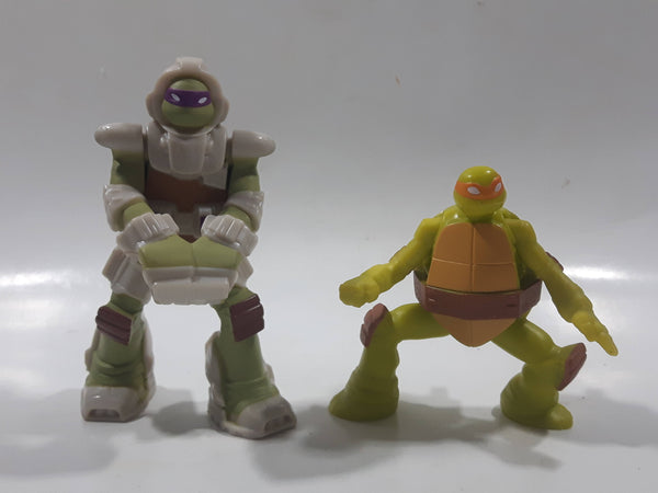 2016 McDonald's Viacom TMNT Teenage Mutant Ninja Turtles Michaelangelo and Donatello Toy Figures Set of 2