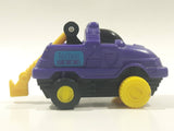 1995 Wendy's Techno Tows Tow Truck Purple Plastic Wind Up Toy Car Vehicle