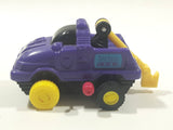 1995 Wendy's Techno Tows Tow Truck Purple Plastic Wind Up Toy Car Vehicle