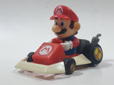 2005 Tomy Nintendo Mario Kart Mario Driving Go Kart Plastic Pullback Toy Car Vehicle - Missing a wheel