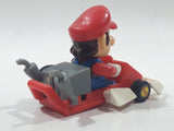 2005 Tomy Nintendo Mario Kart Mario Driving Go Kart Plastic Pullback Toy Car Vehicle - Missing a wheel