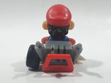 2005 Tomy Nintendo Mario Kart Mario Driving Go Kart Plastic Pullback Toy Car Vehicle - Missing a wheel