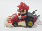 2005 Tomy Nintendo Mario Kart Mario Driving Go Kart Plastic Pullback Toy Car Vehicle - Missing a wheel