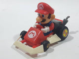 2005 Tomy Nintendo Mario Kart Mario Driving Go Kart Plastic Pullback Toy Car Vehicle - Missing a wheel
