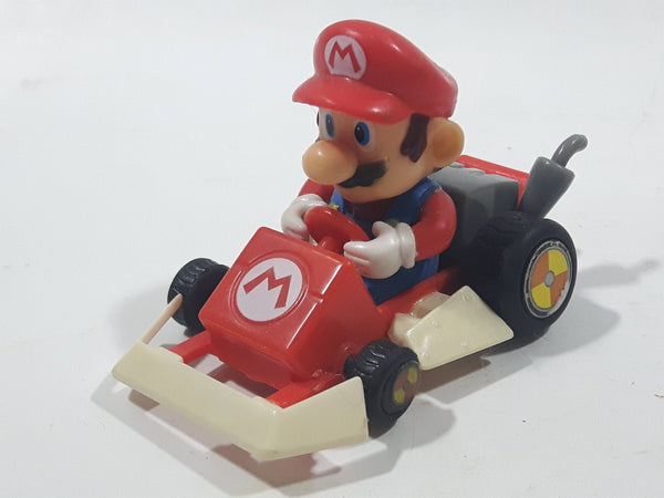 2005 Tomy Nintendo Mario Kart Mario Driving Go Kart Plastic Pullback Toy Car Vehicle - Missing a wheel