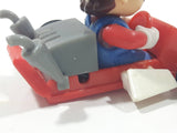 2005 Tomy Nintendo Mario Kart Mario Driving Go Kart Plastic Pullback Toy Car Vehicle - Missing a wheel
