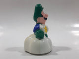 1989 McDonald's Nintendo Super Mario Bros. 3 Luigi Holding Star on a Cloud Plastic 2 1/4" Long Pullback Toy Character Car Vehicle