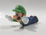 2017 McDonald's Nintendo Super Mario Flying Luigi Plastic 3" Long Toy Figure