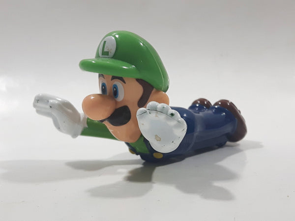 2017 McDonald's Nintendo Super Mario Flying Luigi Plastic 3" Long Toy Figure