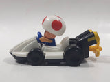 2014 McDonald's Nintendo Mario Kart Toad Plastic 3" Long Toy Character Car Vehicle