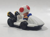 2014 McDonald's Nintendo Mario Kart Toad Plastic 3" Long Toy Character Car Vehicle