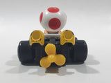 2014 McDonald's Nintendo Mario Kart Toad Plastic 3" Long Toy Character Car Vehicle
