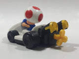 2014 McDonald's Nintendo Mario Kart Toad Plastic 3" Long Toy Character Car Vehicle