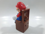 2017 McDonald's Nintendo Super Mario Waving Mario Sitting in Block Chair Plastic Toy