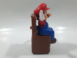 2017 McDonald's Nintendo Super Mario Waving Mario Sitting in Block Chair Plastic Toy