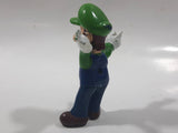 2012 Burger King Nintendo Super Mario Luigi Plastic 3" Tall Toy Figure