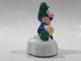 1989 McDonald's Nintendo Super Mario Bros. 3 Luigi Holding Star on a Cloud Plastic 2 1/4" Long Pullback Toy Character Car Vehicle