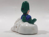 1989 McDonald's Nintendo Super Mario Bros. 3 Luigi Holding Star on a Cloud Plastic 2 1/4" Long Pullback Toy Character Car Vehicle