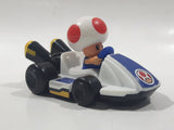 2014 McDonald's Nintendo Mario Kart Toad Plastic 3" Long Toy Character Car Vehicle