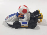 2014 McDonald's Nintendo Mario Kart Toad Plastic 3" Long Toy Character Car Vehicle
