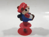 1989 Nintendo Super Mario Jumping Mario Pop Up 3 1/4" Tall Toy Figure Works