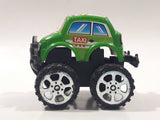 Unknown Brand Taxi Monster Truck with Eyes Green Plastic Toy Car Vehicle