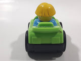 Little People Blonde Boy Male Blue Clothes Green Plastic Toy Sports Car Vehicle Made in Mexico