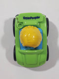 Little People Blonde Boy Male Blue Clothes Green Plastic Toy Sports Car Vehicle Made in Mexico