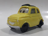 2006 McDonald's Disney Pixar Cars Luigi Yellow Pullback Plastic Die Cast Toy Car Vehicle
