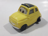 2006 McDonald's Disney Pixar Cars Luigi Yellow Pullback Plastic Die Cast Toy Car Vehicle