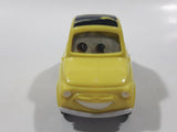 2006 McDonald's Disney Pixar Cars Luigi Yellow Pullback Plastic Die Cast Toy Car Vehicle