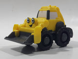 2015 Mattel Hit Bob The Builder Back Hoe Yellow Plastic Die Cast Toy Car Vehicle