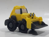 2015 Mattel Hit Bob The Builder Back Hoe Yellow Plastic Die Cast Toy Car Vehicle