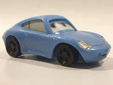 2006 McDonald's Disney Pixar Cars Sally Porsche Light Blue Pullback Plastic Die Cast Toy Car Vehicle