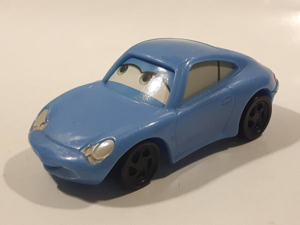 2006 McDonald's Disney Pixar Cars Sally Porsche Light Blue Pullback Plastic Die Cast Toy Car Vehicle