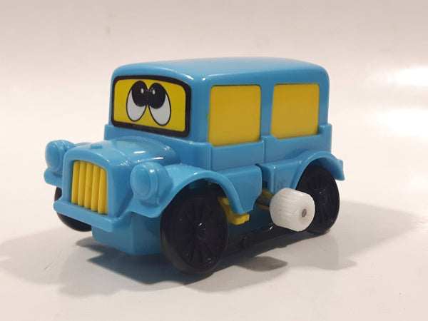 Vintage 1978 Tomy Flip Floppers Bus Light Blue Wind Up Plastic Toy Car Vehicle