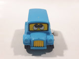 Vintage 1978 Tomy Flip Floppers Bus Light Blue Wind Up Plastic Toy Car Vehicle