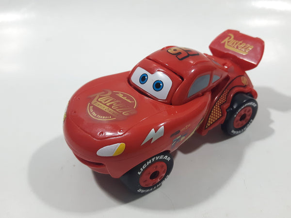 Disney Pixar Cars Lightning McQueen #95 Rust-eze Red Plastic Toy Car Vehicle