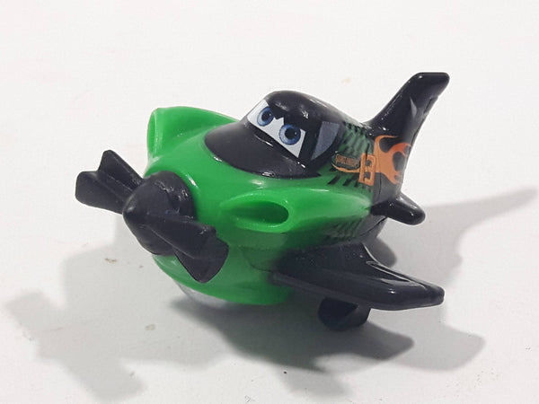 Disney Pixar Cars Mini Racers Planes Y4578 Airplane Green and Black Plastic Diecast Toy Car Vehicle