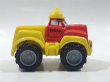 2000 Maisto Hasbro Tonka Lil Chuck & Friends Dump Truck Red and Yellow Die Cast Toy Car Vehicle