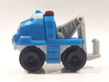 2003 Mattel Fisher Price Geotrax B4345 Tow Truck Blue Plastic Die Cast Toy Car Vehicle