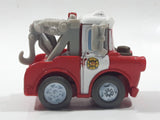 Disney Pixar Cars Tow Mater Tow Truck Fire Dept Red and White Die Cast Toy Car Vehicle M1697