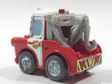 Disney Pixar Cars Tow Mater Tow Truck Fire Dept Red and White Die Cast Toy Car Vehicle M1697