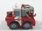 Disney Pixar Cars Tow Mater Tow Truck Fire Dept Red and White Die Cast Toy Car Vehicle M1697