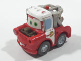 Disney Pixar Cars Tow Mater Tow Truck Fire Dept Red and White Die Cast Toy Car Vehicle M1697
